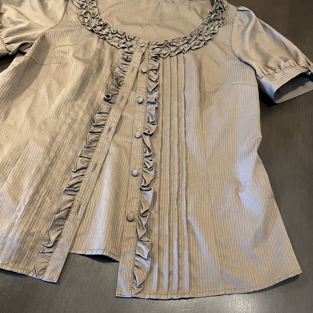 Brown Button Down Blouse - image 2